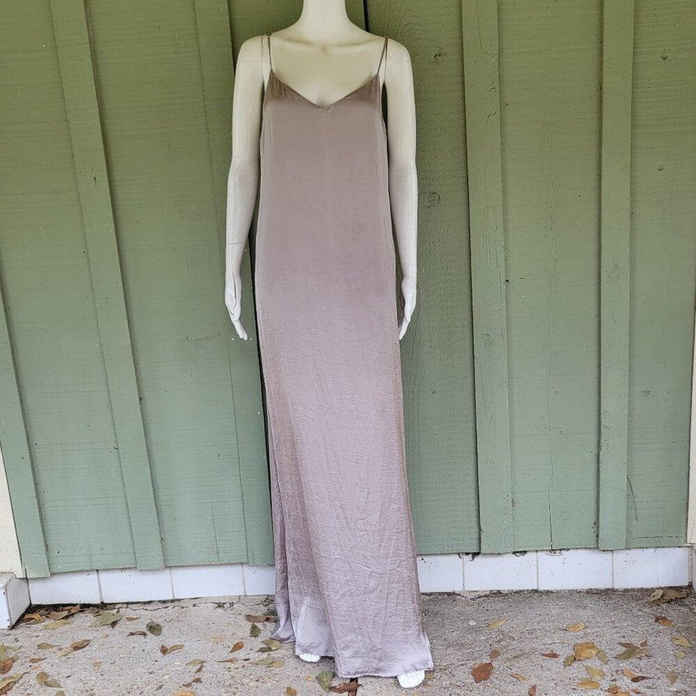 SHOW ME YOUR MUMU Jolie Gray Taupe Maxi Dress Large L